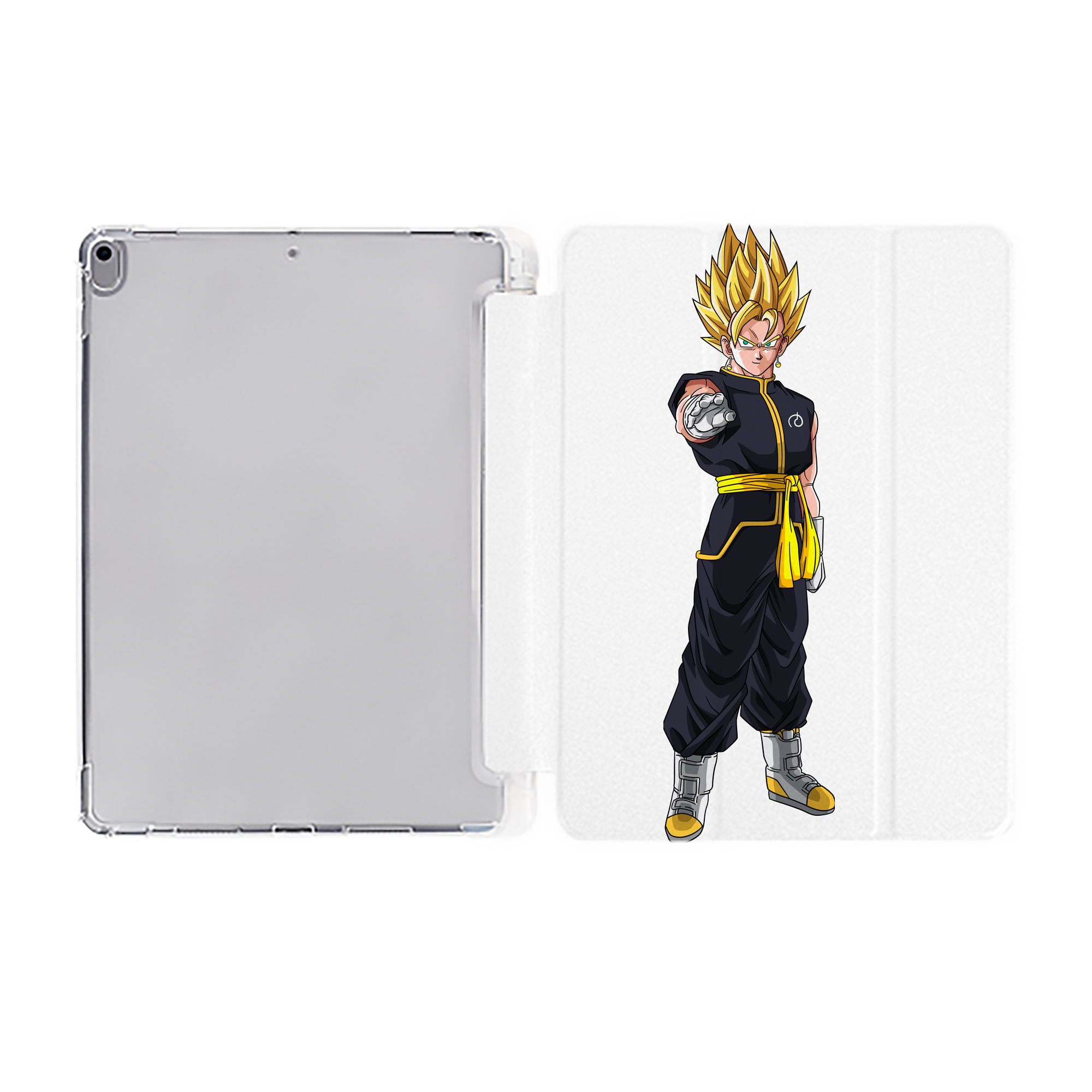 （画像用） ドラゴンボール ベジット DRAGON BALL Vegetto IPad ケース ペン収納付き 三つ折りスタンド PUレザー×シリコン 対応機種9.5/10.5/10.9インチ